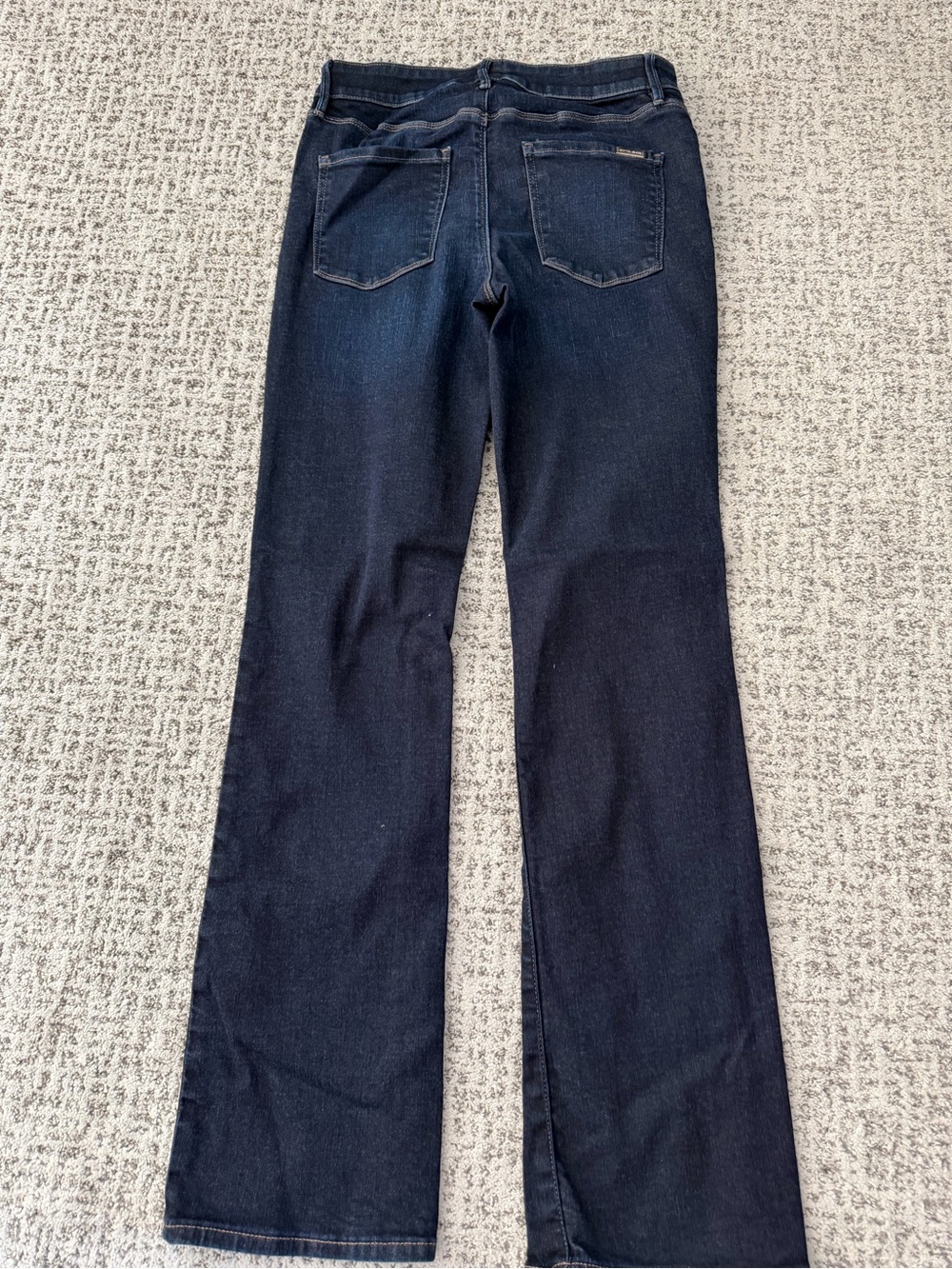 White House Black Market Women's Dark Indigo Flare Jeans - Picture 2 of 2